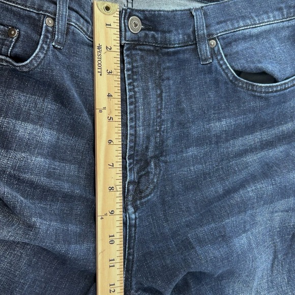 Joseph Abboud Mens Jeans Size Blue Denim 40 X 28 athletic fit dark distressed - Picture 14 of 14